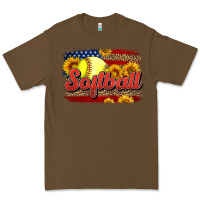 Cacao Western American Flag Softball Premium Tee - LillyAllenDesigns