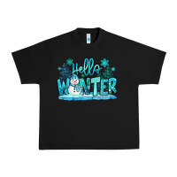 Black hello winter snowman Urban Heavy Tee - MaliasSmallBusiness