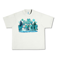 Pistachio hello winter snowman Urban Heavy Tee - MaliasSmallBusiness