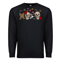Black Xoxo Valentine skulls Valentine's Day Premium Sweatshirt - FaDigitalArtStudio