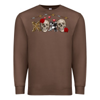 Chestnut Xoxo Valentine skulls Valentine's Day Premium Sweatshirt - FaDigitalArtStudio