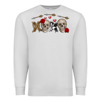 Dove Grey Xoxo Valentine skulls Valentine's Day Premium Sweatshirt - FaDigitalArtStudio