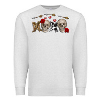 Oatmeal Heather Xoxo Valentine skulls Valentine's Day Premium Sweatshirt - FaDigitalArtStudio