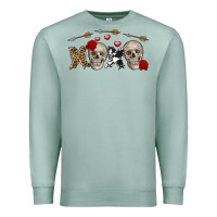 Seafoam Xoxo Valentine skulls Valentine's Day Premium Sweatshirt - FaDigitalArtStudio