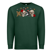 Sports Green Xoxo Valentine skulls Valentine's Day Premium Sweatshirt - FaDigitalArtStudio