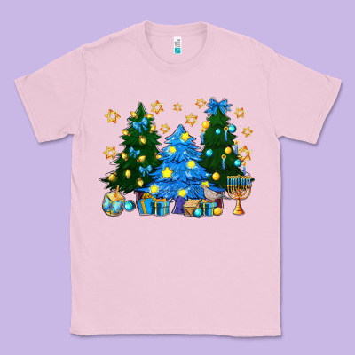 Hannukah Christmas Trees Classic Tee Designed By Nancycooperartshop