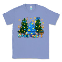 Colony Blue Hannukah Christmas trees Classic Tee - NancyCooperArtShop
