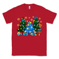 Red Hannukah Christmas trees Classic Tee - NancyCooperArtShop