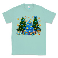 Seafoam Hannukah Christmas trees Classic Tee - NancyCooperArtShop