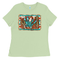 Matcha cactus cowhide serape Ladies Tee - AdoDesignShop