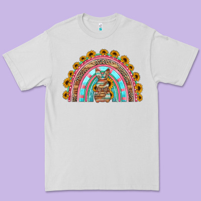 Western Easter Rainbow Premium Tee Designed By Jasminsmagicworld