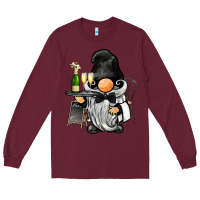 Burgundy waiter gnome Long Sleeve Tee - BarkalooDesign