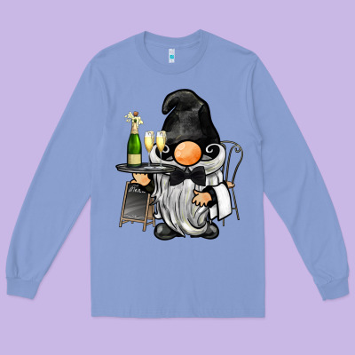 Waiter Gnome Long Sleeve Tee Designed By Barkaloodesign