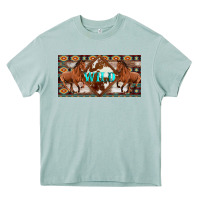 Arona aztec horses and wild with cowhide license plate template Heavy Core Tee - Artiststas
