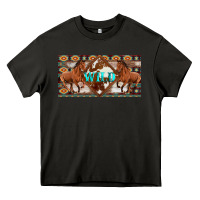 Asphalt aztec horses and wild with cowhide license plate template Heavy Core Tee - Artiststas