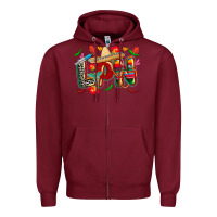 Burgundy cinco de mayo lpn Zipper Hoodie - CowGirlArtShop