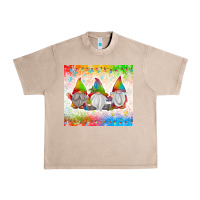 French Oak christmas lights gnome Urban Heavy Tee - MaliasSmallBusiness
