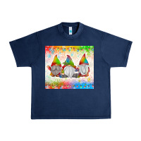 Navy christmas lights gnome Urban Heavy Tee - MaliasSmallBusiness