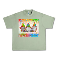 Oil Green christmas lights gnome Urban Heavy Tee - MaliasSmallBusiness
