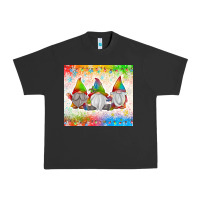 Pigment Black christmas lights gnome Urban Heavy Tee - MaliasSmallBusiness