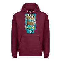 Burgundy Mama needs a drink slim can cooler mother's day Premium Hoodie - HowdyJamesFarm