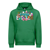 Emerald Happy Easter Bunny Urban Hoodie - CowhideDigitalArt