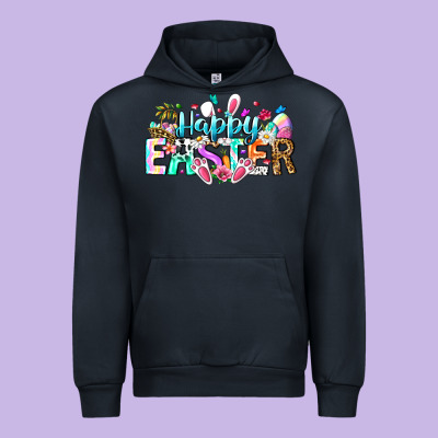 Happy Easter Bunny Urban Hoodie Designed By Cowhidedigitalart