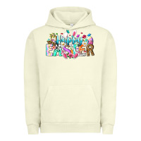 Pigment Pistachio Happy Easter Bunny Urban Hoodie - CowhideDigitalArt