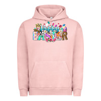 Pigment Salmon Happy Easter Bunny Urban Hoodie - CowhideDigitalArt