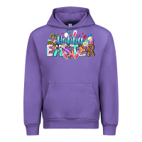 Tulip Happy Easter Bunny Urban Hoodie - CowhideDigitalArt