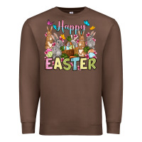 Chestnut Happy Easter bunnys Premium Sweatshirt - OliviaCreatesArt