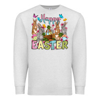 Oatmeal Heather Happy Easter bunnys Premium Sweatshirt - OliviaCreatesArt
