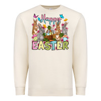 Sandshell Happy Easter bunnys Premium Sweatshirt - OliviaCreatesArt
