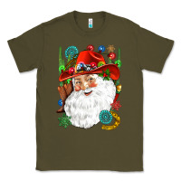 Army Green Cowboy Santa Classic Tee - NancyCooperArtShop