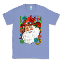 Colony Blue Cowboy Santa Classic Tee - NancyCooperArtShop