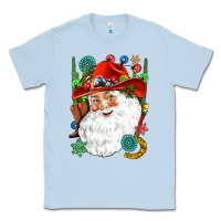 Dusty Blue Cowboy Santa Classic Tee - NancyCooperArtShop