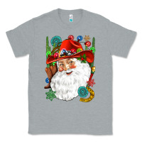 Heather Grey Cowboy Santa Classic Tee - NancyCooperArtShop