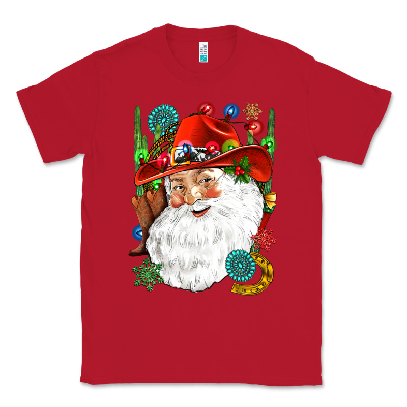 Cowboy Santa Classic Tee by NancyCooperArtShop | Teevron