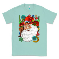 Seafoam Cowboy Santa Classic Tee - NancyCooperArtShop