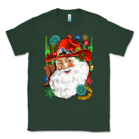 Sports Green Cowboy Santa Classic Tee - NancyCooperArtShop