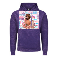 Cloud Purple positive affirmations girl Vintage Hoodie - MaliasSmallBusiness