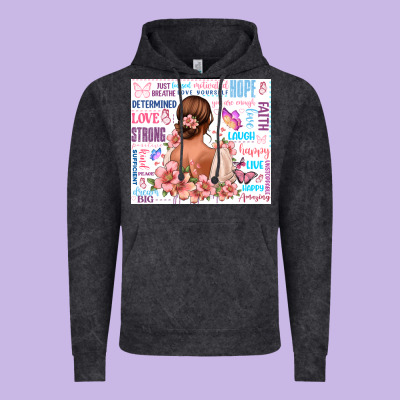 Positive Affirmations Girl Vintage Hoodie Designed By Maliassmallbusiness