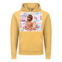 Vintage Mustard positive affirmations girl Vintage Hoodie - MaliasSmallBusiness