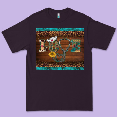 Western Nurse Love Tumbler Premium Tee Designed By Barkaloodesign