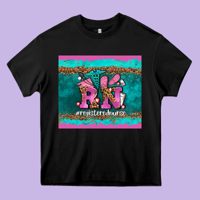 Rn Registered  Nurse Heavy Core Tee Designed By Adodesignshop