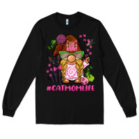 Black cat mom  life gnome Long Sleeve Tee - BarkalooDesign