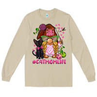 Mushroom cat mom  life gnome Long Sleeve Tee - BarkalooDesign