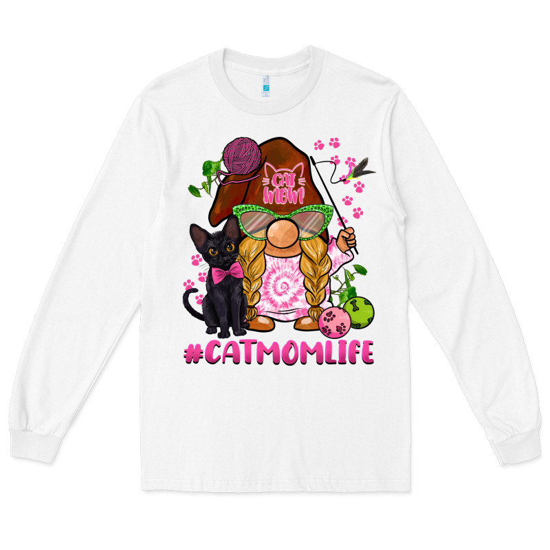 Cat Mom  Life Gnome Long Sleeve Tee by BarkalooDesign | Teevron