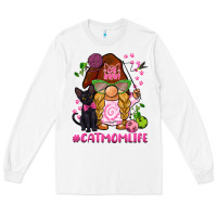 White cat mom  life gnome Long Sleeve Tee - BarkalooDesign