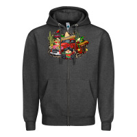 Charcoal Heather cinco de mayo truck Zipper Hoodie - CowGirlArtShop